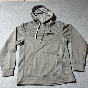Dallas Cowboys NFL Team Apparel Sweatshirt Mens Medium Gray Pull Over Hoodie